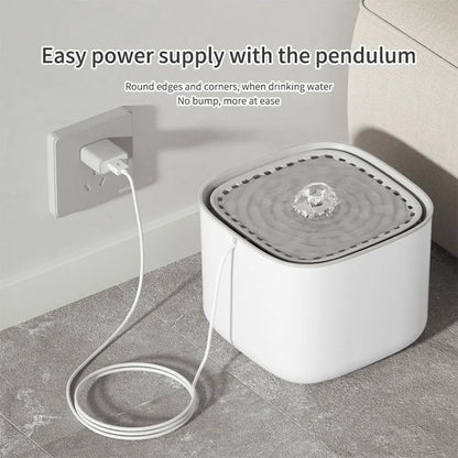 3L Automatic Cat and Dog Water Fountain with Triple Filtration – USB Electric Pet Water Dispenser for Cats & Small Dogs, Quiet Recirculating Water Bowl