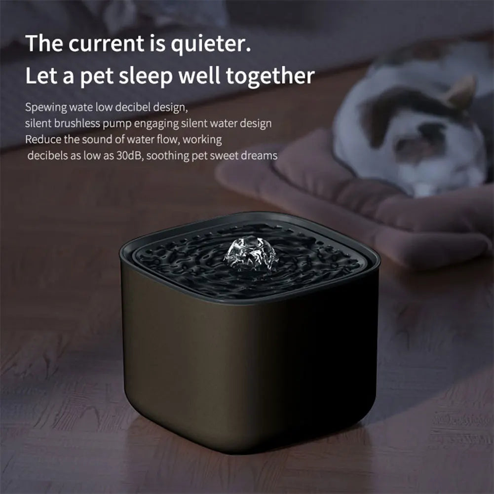 3L Automatic Cat and Dog Water Fountain with Triple Filtration – USB Electric Pet Water Dispenser for Cats & Small Dogs, Quiet Recirculating Water Bowl